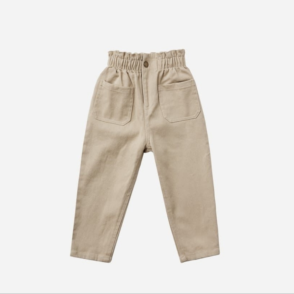 Rylee + Cru | Beige‎ Paperbag Pant
